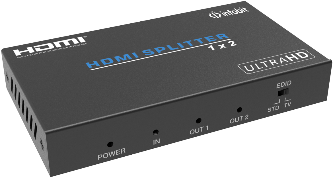 

Усилитель-распределитель Infobit iSwitch 102 1х2 HDMI 4K60, iSwitch 102