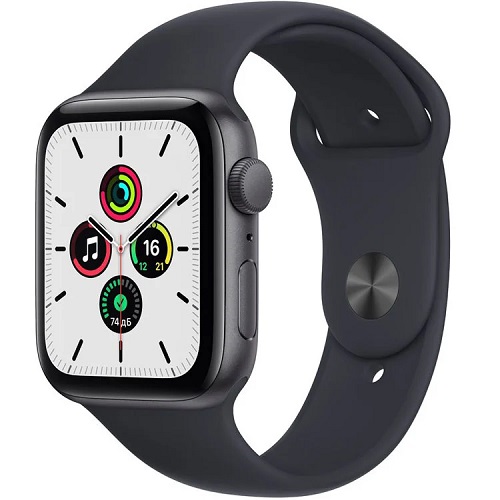 

Часы Apple Watch SE GPS 44mm MXEK3 Midnight Aluminium Case with Midnight Sport Band - M/L, Watch SE GPS 44mm