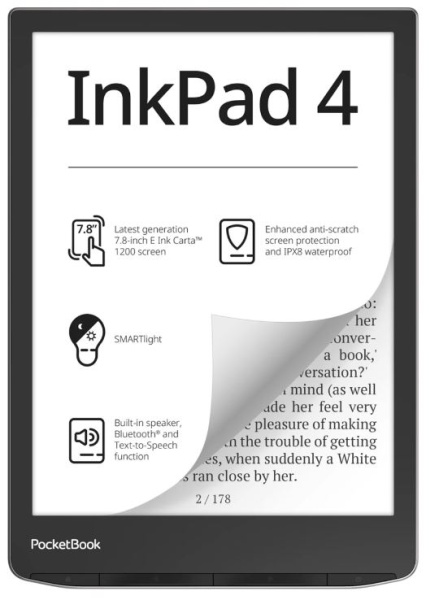 Изображение товара Электронная книга PocketBook PB743G-U-WW с сенсорным дисплеем Wi-Fi и подсветкой