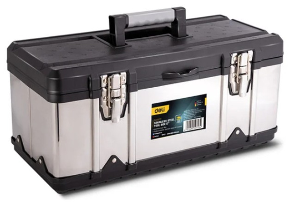 Изображение товара Ящик Deli DL432717 - пластиковый и металлический кейс для инструментов
