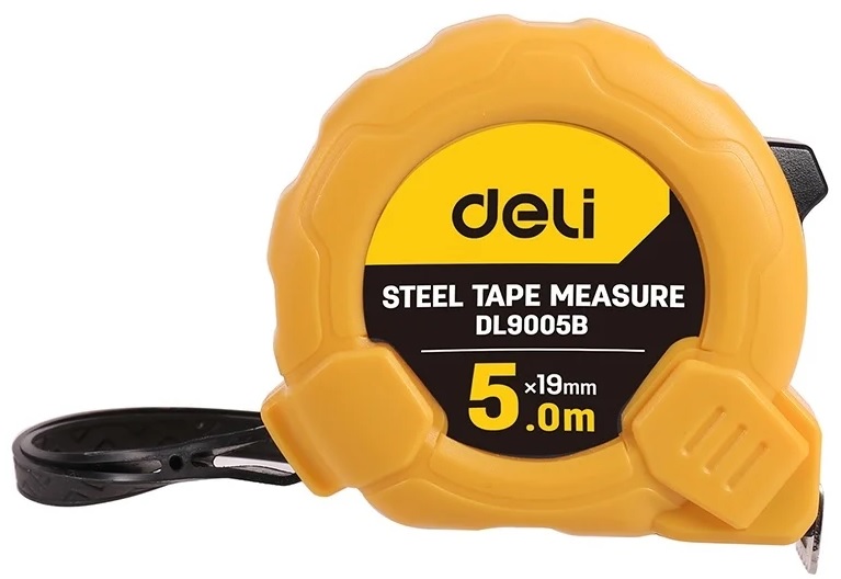 

Рулетка Deli DL9005B 5м*19мм, метрическая, ударопрочный корпус, DL9005B
