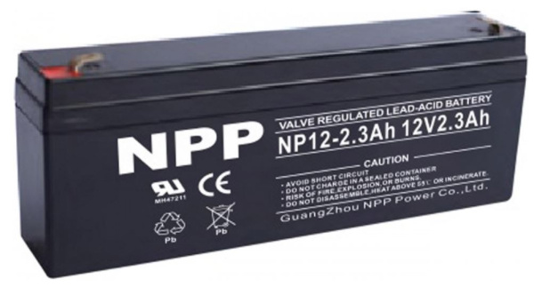 Изображение товара Аккумулятор NP12-2.3(NPP) AGM 12 В 2.3 Ач для систем безопасности и телекоммуникаций