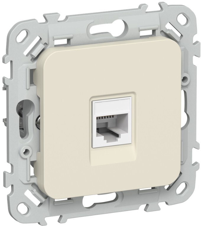 

Розетка компьютерная IEK FI-K12-1-K86 FLITE RJ45 категория 5Е UTP РК5е-1-0-ФлСл сливочный, FI-K12-1-K86