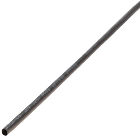 Изображение товара Термоусаживаемая трубка Rexant 20-2506 черная 1 м, двойной коэффициент усадки 2:1