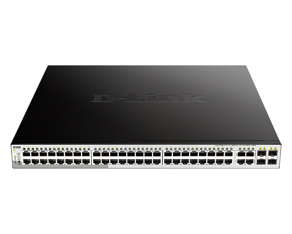 

Коммутатор управляемый D-link DGS-1210-52MP/FL 48x10/100/1000Base-T PoE (370 Вт), 4xCombo 100/1000Base-T/SFP, L2, 19”, DGS-1210-52MP/FL