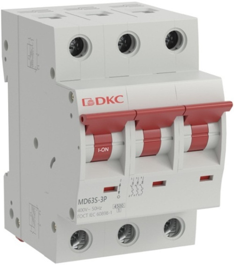 Изображение товара Автоматический выключатель DKC MD63S-3PC20 для защиты электрических цепей