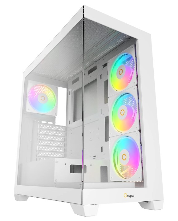 

Корпус ATX Ocypus Gamma C72 WH без БП, боковая панель из закалённого стекла, 2*USB 2.0, USB 3.0, Gamma C72 WH