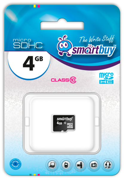фото Карта памяти MicroSDHC 4GB SmartBuy SB4GBSDCL10-00 в Перми