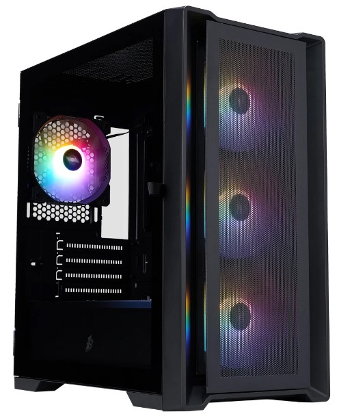 

Корпус mATX 1STPLAYER TRILOBITE T4 MESH FRGB Black T4-BK-4F1 без БП, боковая панель из закалённого стекла, 2*USB 3.0, USB 2.0, TRILOBITE T4 MESH FRGB Black