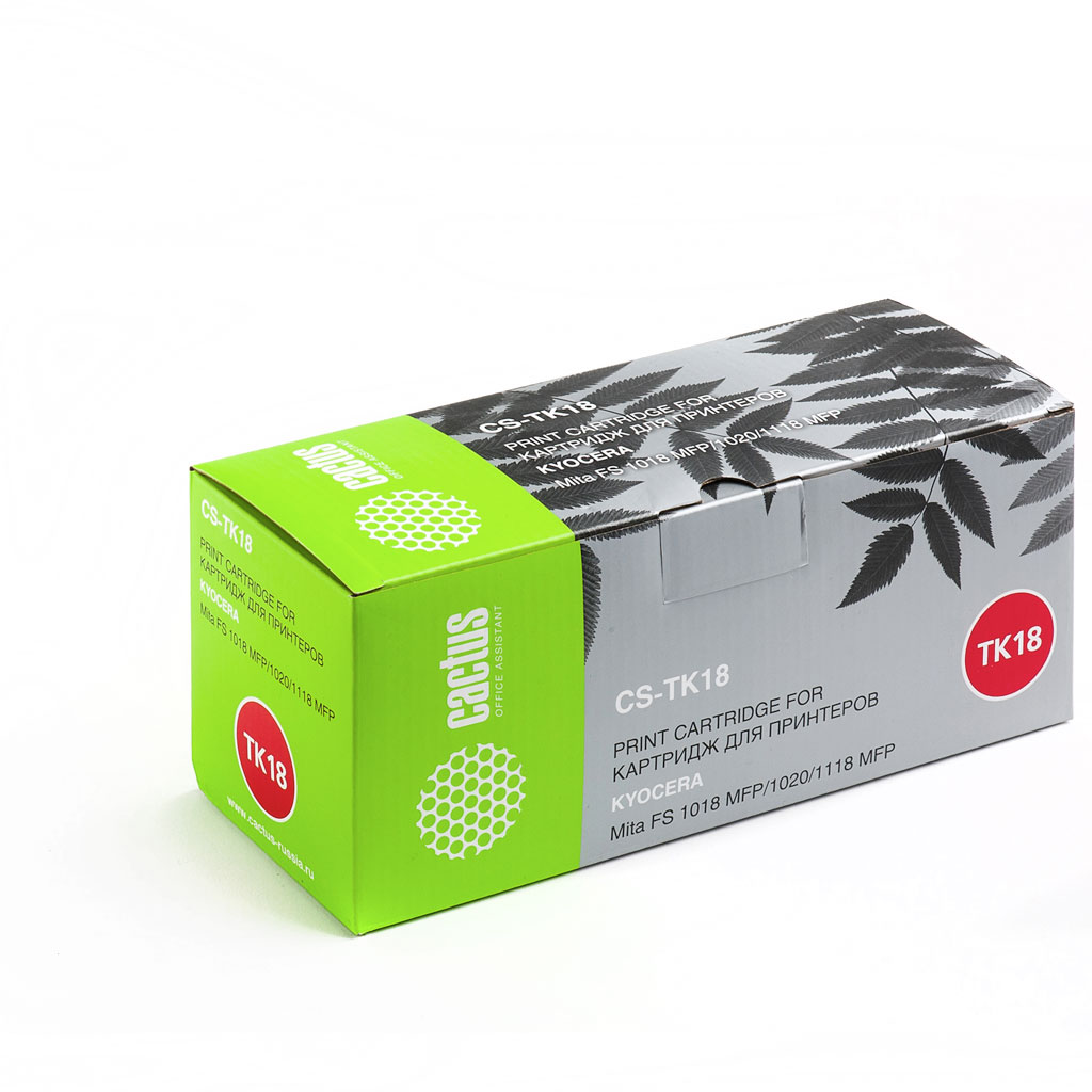 

Картридж Cactus CS-TK18 для принтеров Kyocera Mita FS 1018 MFP/1020/1118 MFP , 7200 стр., CS-TK18
