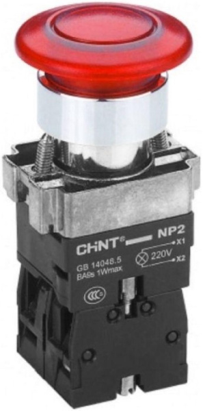 Изображение товара Кнопка Грибок CHINT 575782 диаметром 40 мм