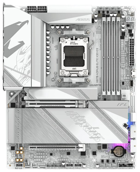 Изображение товара Материнская плата GIGABYTE X870 AORUS ELITE X3D ICE
