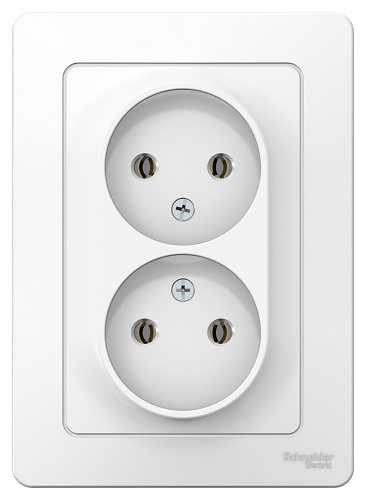 

Розетка Schneider Electric BLNRS000021 2-ая б/з без шторок, 16А, 250В (белый) внутр, BLNRS000021