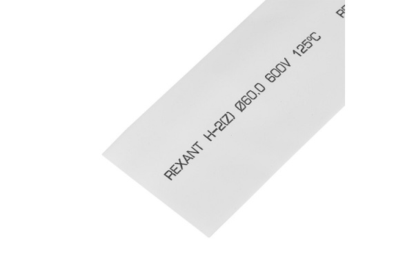 Изображение товара Термоусадочная трубка Rexant 25-0061 1 м белая высокая температура