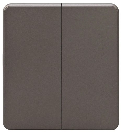 

Переключатель двухклавишный KRANZ KR-78-0709-2 ROUND 10А с/у титан, KR-78-0709-2