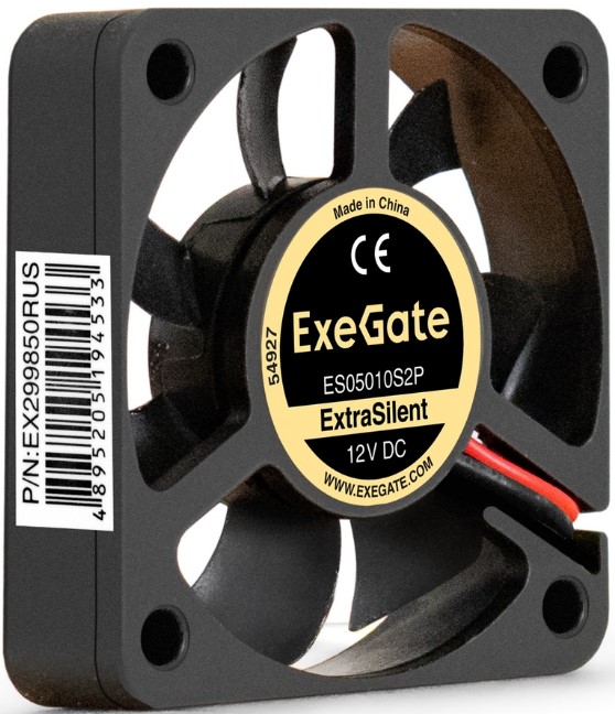 

Вентилятор для корпуса Exegate 12В DC ExtraSilent ES05010S2P EX299850RUS 50mm, 4000rpm, 22dBa, 12В DC ExtraSilent ES05010S2P