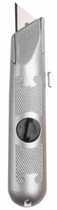 

Нож Rexant 12-4908 с трапециевидным выдвижным лезвием, винтовой фиксатор лезвия, 12-4908