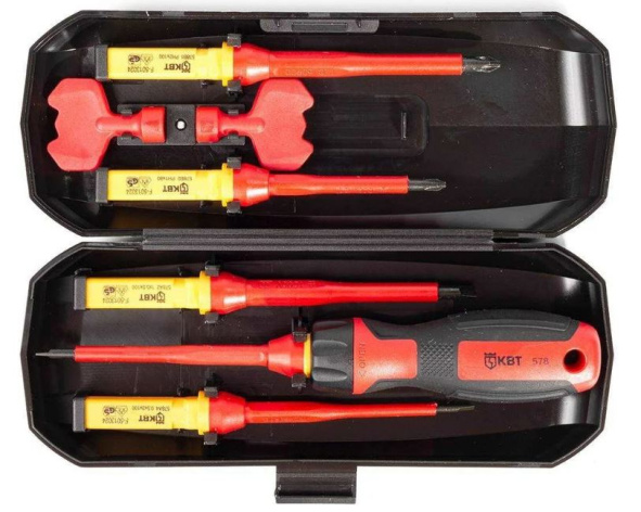 Изображение товара Набор отверток КВТ 83785 - 5 шт PH, диэлектрическое покрытие