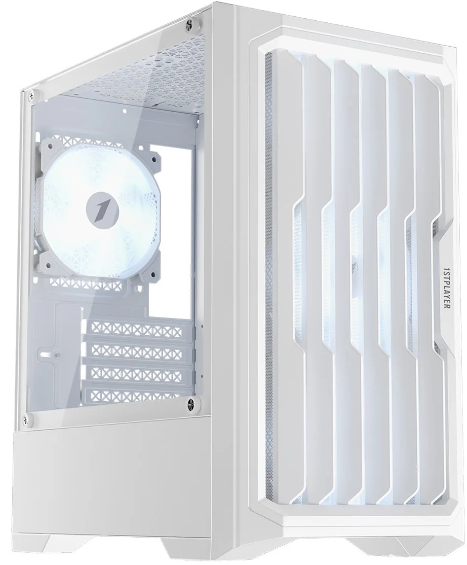 

Корпус mATX 1STPLAYER BULLET HUNTER H2 ARGB White H2-WH-4F7-W, BULLET HUNTER H2 ARGB White