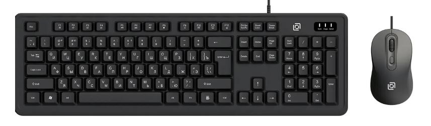 

Клавиатура и мышь Oklick S605 Oklick 2025657 клав:черный мышь:черный USB Multimedia, S605