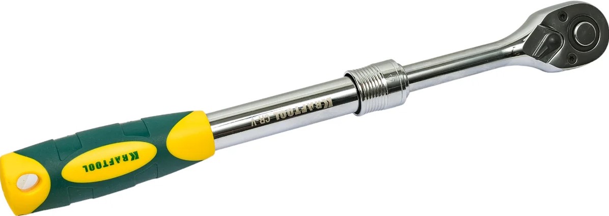 

Трещотка Kraftool PROPRO 27798-1/2 Kraftool для торцовых головок, телескопическая, Сr-V сталь, 72 зубца, 1/2", PROPRO