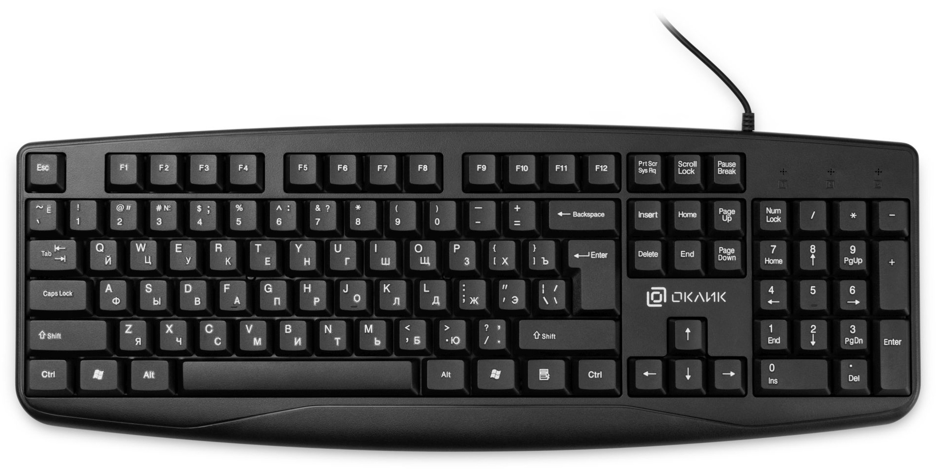 

Клавиатура Oklick 105M 1678092 черная USB, 105M