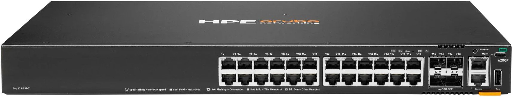 Коммутатор HPE JL724B Aruba Networking CX 6200F 24G 4SFP+ Managed L3 Switch