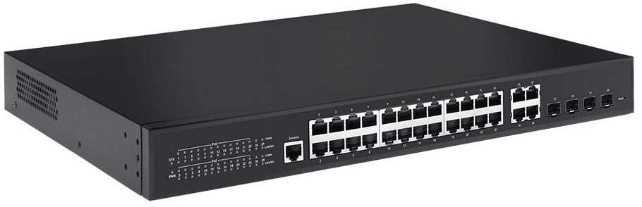 

Коммутатор управляемый Tantos TSn-24GP28C4M L2 PoE 24GE+4Uplink+4SFP, Gigabit Managed PoE Switch, TSn-24GP28C4M