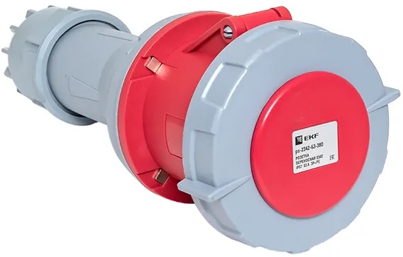 

Розетка переносная EKF ps-2342-63-380 2342 3Р+РЕ 63А 380В IP67, ps-2342-63-380
