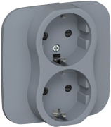 фото Розетка двухместная с заземлением  IEK FI-R24A-16-1-K35