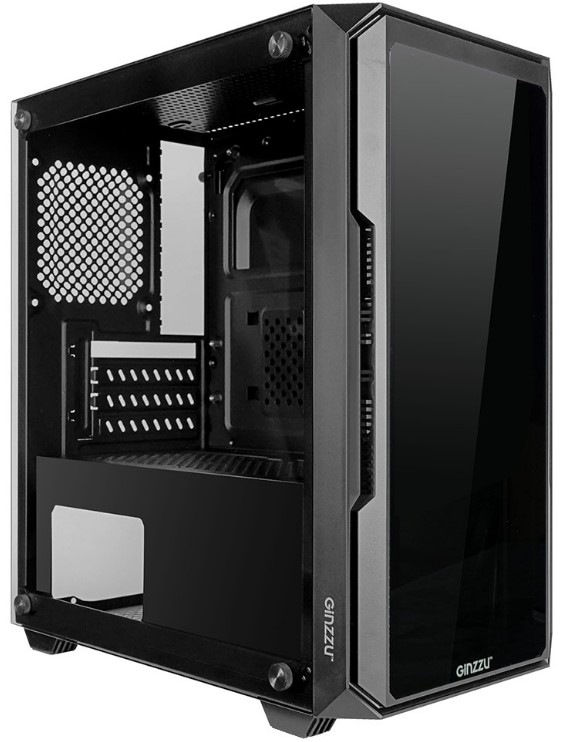 

Корпус mATX Ginzzu CL590 без БП, боковая и фронтальная панель из закалённого стекла, 2*USB 2.0, USB 3.0, CL590