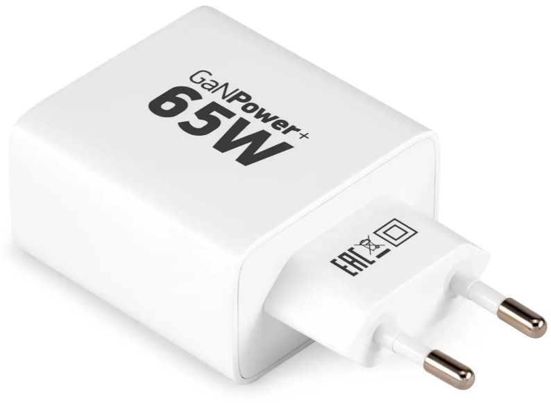 

Зарядное устройство сетевое Digma Pro DPW6B 65W 3.25A (PD+QC) 2хUSB-C/USB-A универсальное белый, Pro DPW6B