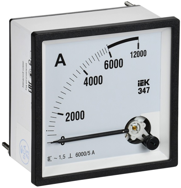 

Амперметр IEK IPA20-6-6000-E Э47 6000/5А кл. точн. 1,5 96х96мм, IPA20-6-6000-E