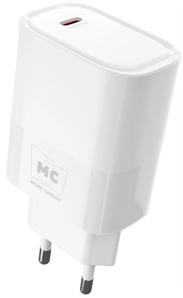Изображение товара Зарядное устройство More Choice NC67 USB Type-C быстрая зарядка 20 Вт компактное