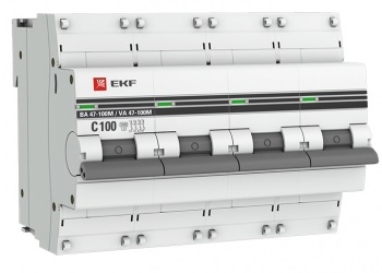 

Автоматический выключатель EKF mcb47100m-4-100C-pro Авт. выкл. 4P 100А (C) 10kA ВА 47-100M без тепл. расцепит. PROxima, mcb47100m-4-100C-pro
