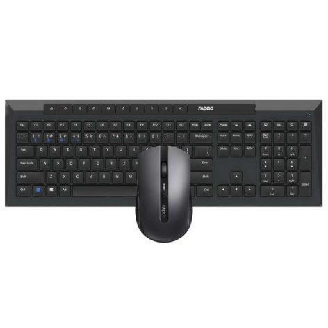 Изображение товара Беспроводной комплект клавиатура и мышь Rapoo 8210M черный