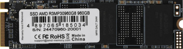 Изображение товара Накопитель SSD M.2 2280 AMD R3MP30960G8 960 ГБ