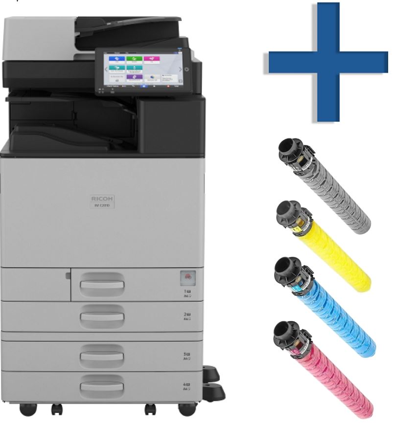 

МФУ лазерное цветное Ricoh IM C3010 (419308) с комплектом картриджей, IM C3010