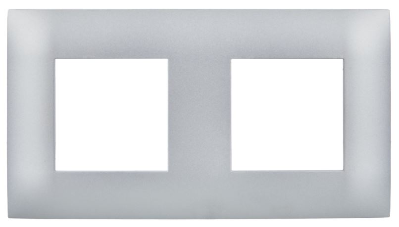 

Рамка двойная IEK SK-M22-K23 SKANDY SK-F02S Серебряный, SK-M22-K23