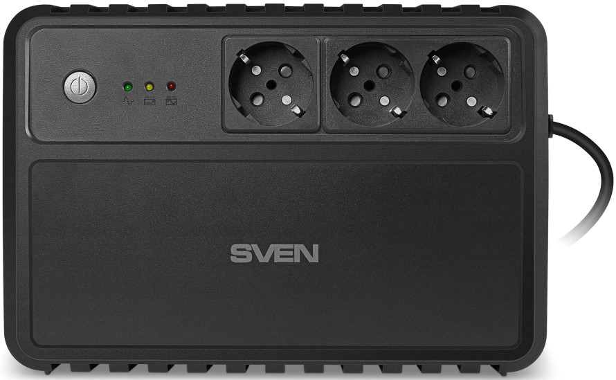 

Источник бесперебойного питания Sven UP-L800 SV-021627 400 Вт, вх. 175В-290В, вых. 230В, 3*CEE7/4 (EU), UP-L800