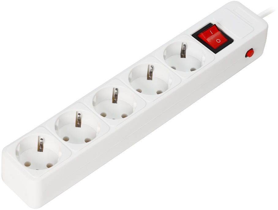 

Сетевой фильтр SmartBuy SBSP-5-18-W 16А, 3500 Вт, 5 гнезд, с з/ш, земля, ПВС 3x1.0 мм², 1,8 м, белый (1/45), SBSP-5-18-W
