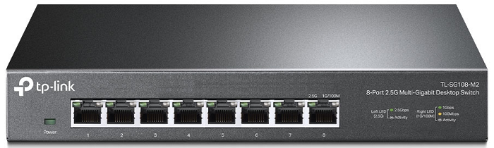 

Коммутатор неуправляемый TP-LINK TL-SG108-M2 8*100/1G/2.5G RJ-45 ports, fan, TL-SG108-M2