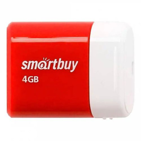 Изображение товара Мини USB-накопитель SmartBuy SB4GBLara-R 4 ГБ Красный USB 2.0