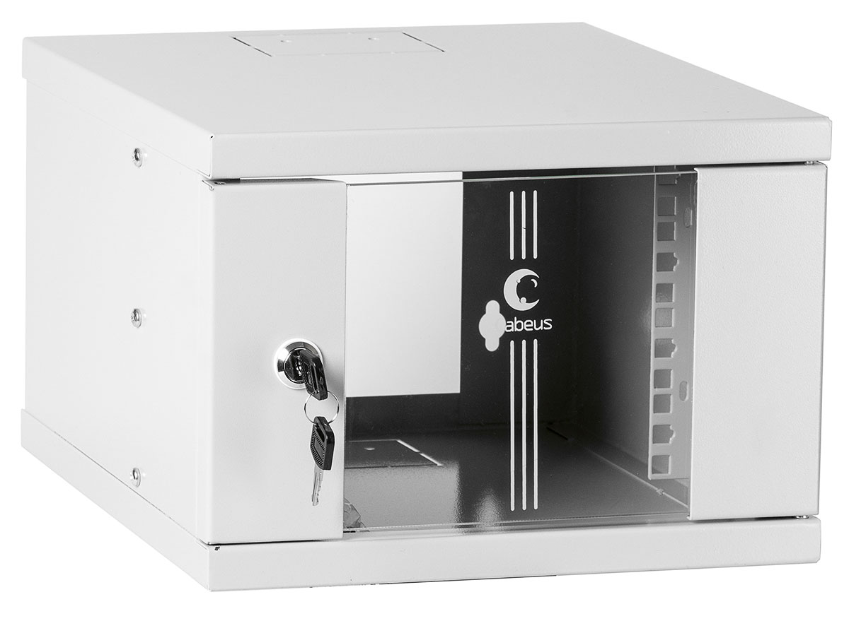 

Шкаф Cabeus WSC-4U настенный 10" 4U 326x300x225mm (ШхГхВ) дверь стекло, WSC-4U