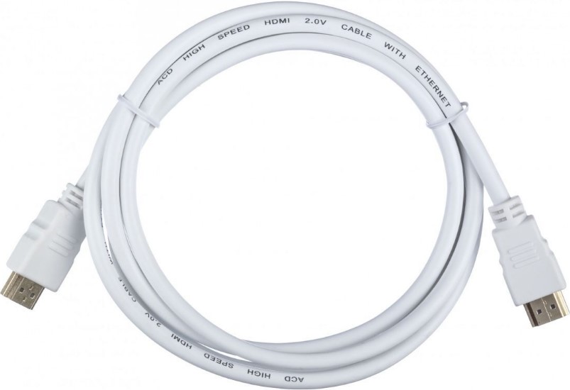 

Кабель ACD ACD-DHHM2-18W HDMI 2.0, Golden Plated,19m/19m, Белый, 1.8м, (742248), ACD-DHHM2-18W