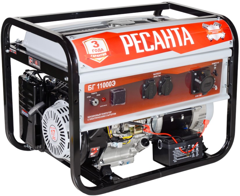 

Генератор бензиновый Ресанта БГ11000Э 64/1/58, БГ11000Э