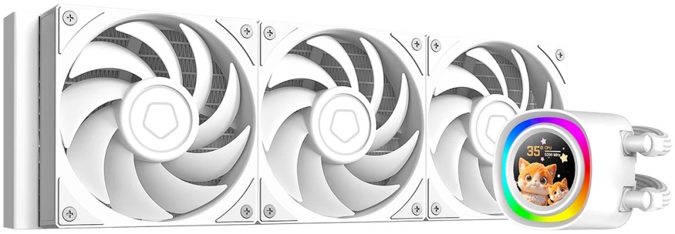 

Система охлаждения жидкостная ID-Cooling FX360 LCD PE WHITE LGA1851/1700/1200/115X/AM4/AM5 (TDP 350W, 3*120mm, 0-2450rpm, 88.75CFM, 34.3dBa), FX360 LCD PE WHITE