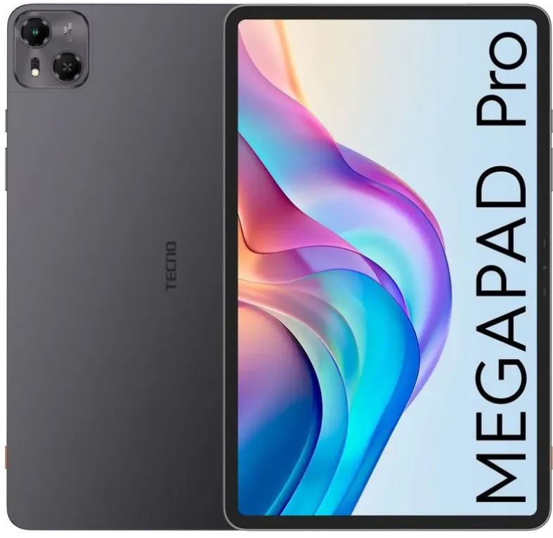 

Планшет 12" TECNO MegaPad Pro T1201 8/128GB G100 (2.2) 8C IPS 2000x1200 4G Android 15 серый 13Mpix 5Mpix BT WiFi microSD 512Gb GPRS EDGE 10000mAh 8hr, MegaPad Pro T1201 8/128GB
