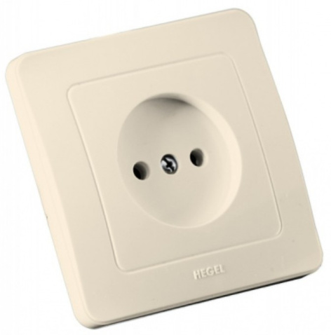 Изображение товара Розетка без заземления HEGEL РС16-301-01 белая установка недорого