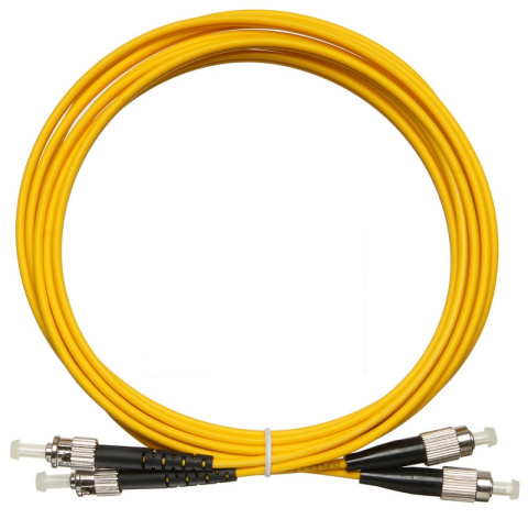 Изображение товара Оптический патч-корд Cabeus FOP(d)-9-FC-ST-3м - двухволоконный с коннекторами FC-ST, 3 метра, желты